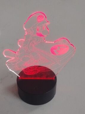 Mario Kart And Star Wars Acrylic LED Night Light - Multiple Colors